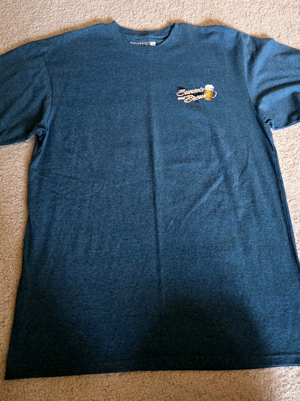 Newport Blue Dark Teal Crewneck T-Shirt
